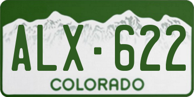 CO license plate ALX622