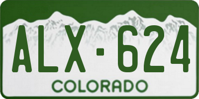CO license plate ALX624