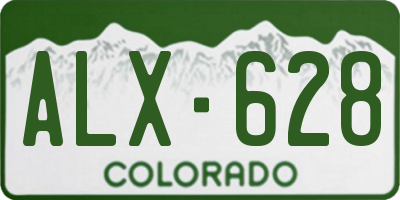 CO license plate ALX628