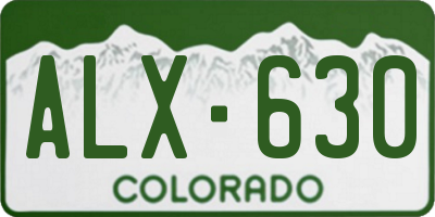 CO license plate ALX630