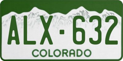 CO license plate ALX632