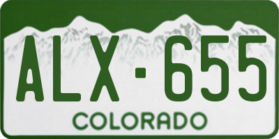 CO license plate ALX655