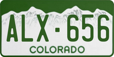 CO license plate ALX656