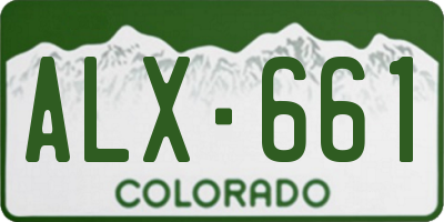 CO license plate ALX661