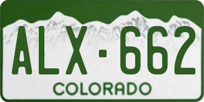 CO license plate ALX662