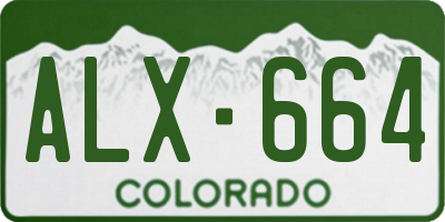CO license plate ALX664