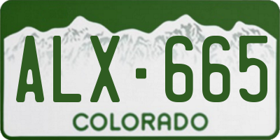 CO license plate ALX665