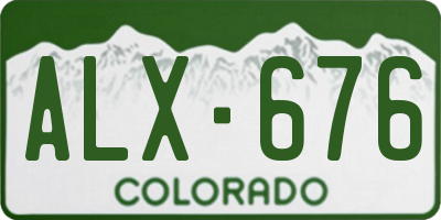 CO license plate ALX676