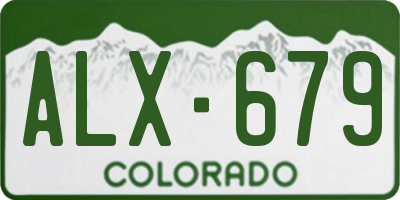 CO license plate ALX679