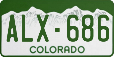 CO license plate ALX686
