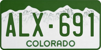 CO license plate ALX691