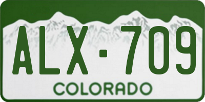 CO license plate ALX709