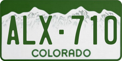 CO license plate ALX710