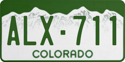 CO license plate ALX711