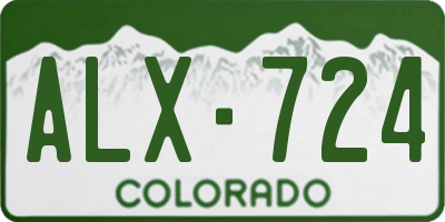 CO license plate ALX724