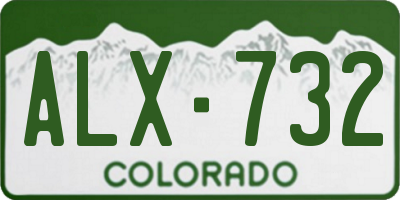 CO license plate ALX732