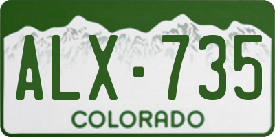 CO license plate ALX735