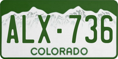 CO license plate ALX736
