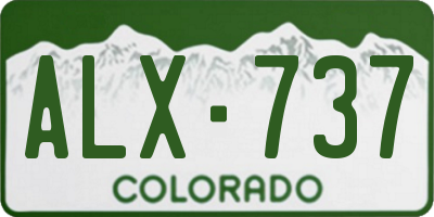 CO license plate ALX737