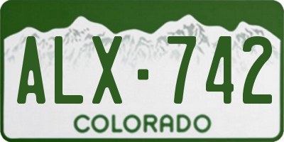 CO license plate ALX742