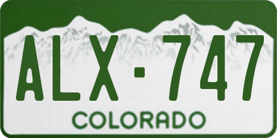 CO license plate ALX747