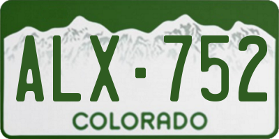 CO license plate ALX752
