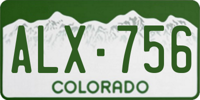 CO license plate ALX756