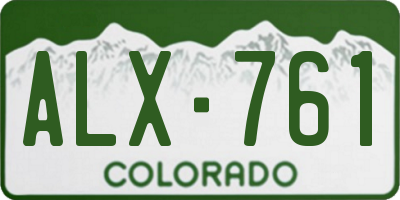 CO license plate ALX761