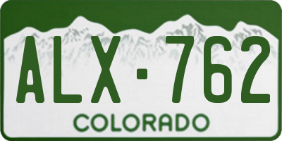 CO license plate ALX762