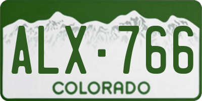 CO license plate ALX766