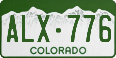 CO license plate ALX776