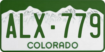 CO license plate ALX779