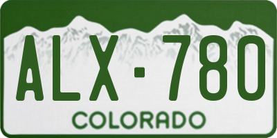 CO license plate ALX780