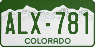 CO license plate ALX781