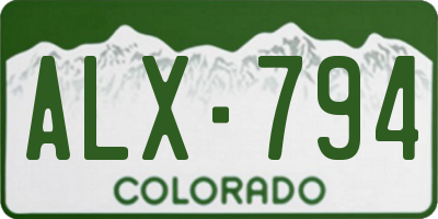 CO license plate ALX794