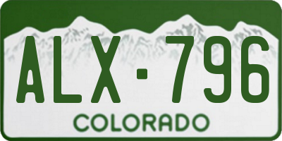 CO license plate ALX796