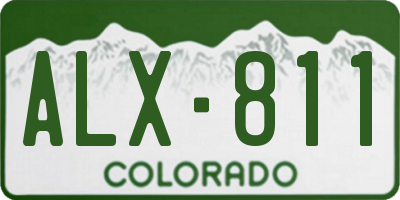 CO license plate ALX811