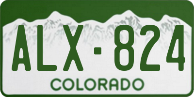 CO license plate ALX824