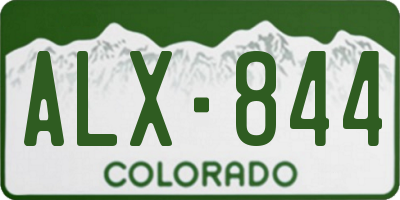 CO license plate ALX844