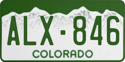 CO license plate ALX846