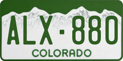 CO license plate ALX880