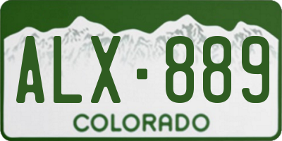 CO license plate ALX889