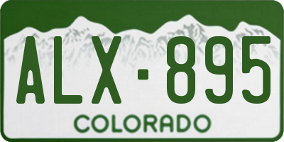 CO license plate ALX895