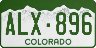 CO license plate ALX896