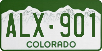 CO license plate ALX901