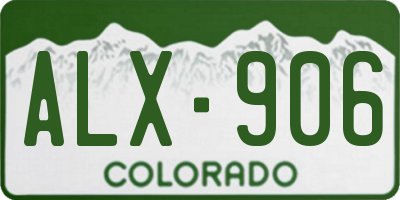 CO license plate ALX906