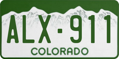 CO license plate ALX911