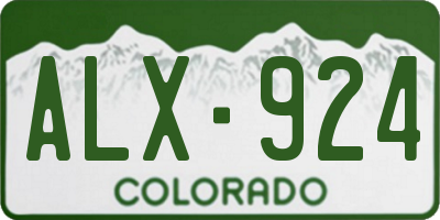 CO license plate ALX924