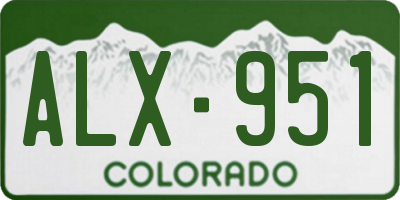 CO license plate ALX951