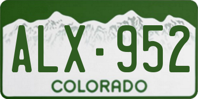 CO license plate ALX952